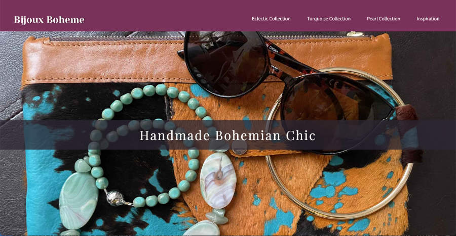 Screenshot of Bijoux Boheme website
